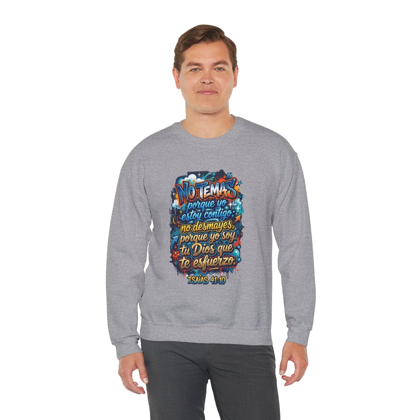 Sweatshirt — "No temas" Spanish Faith Crewneck (Isaías 41:10)