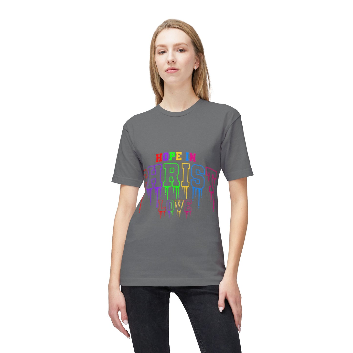 Hope in Christ Rainbow Drip T-Shirt