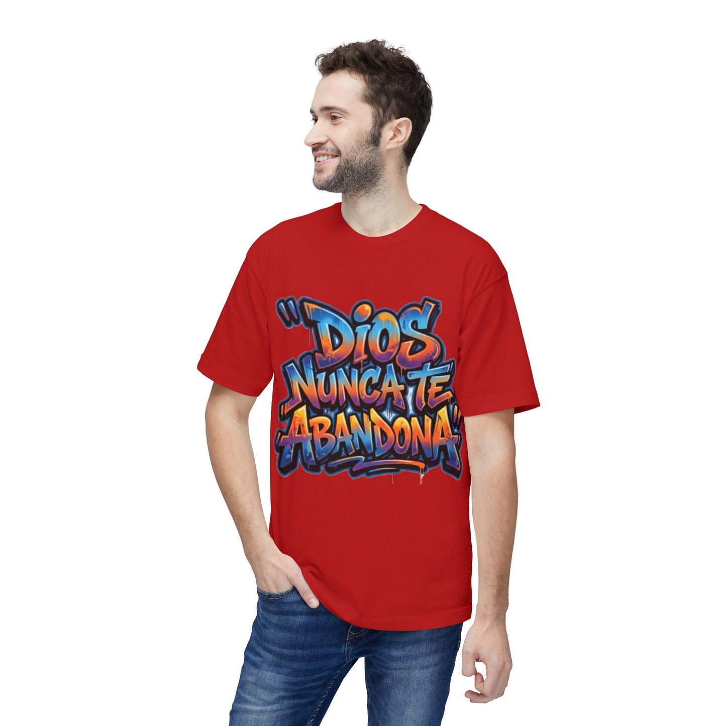 Dios Nunca Te Abandona Graphic T-Shirt — Colorful Spanish Faith Tee