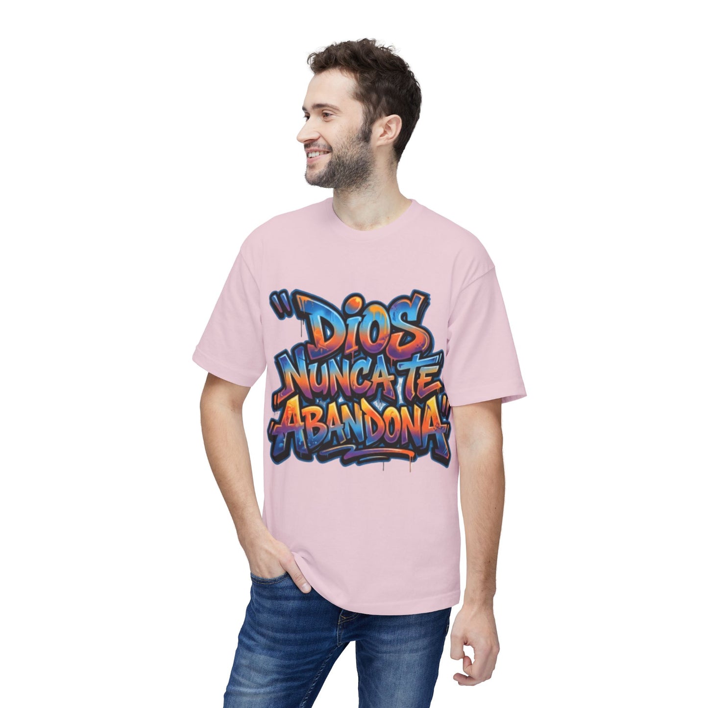 Dios Nunca Te Abandona Graphic T-Shirt — Colorful Spanish Faith Tee