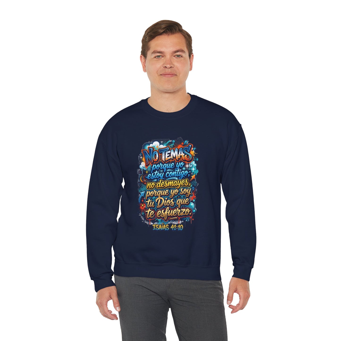 Sweatshirt — "No temas" Spanish Faith Crewneck (Isaías 41:10)