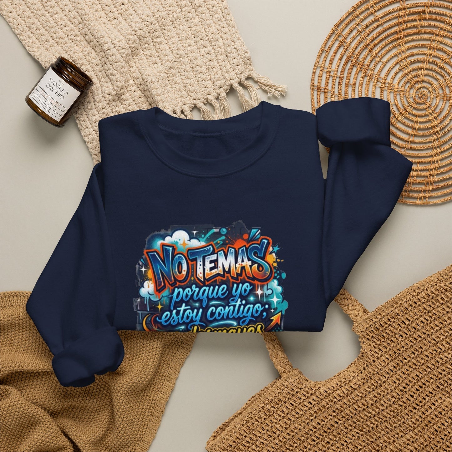 Sweatshirt — "No temas" Spanish Faith Crewneck (Isaías 41:10)