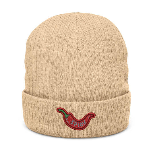 Ribbed Knit Beanie (Embroidery)