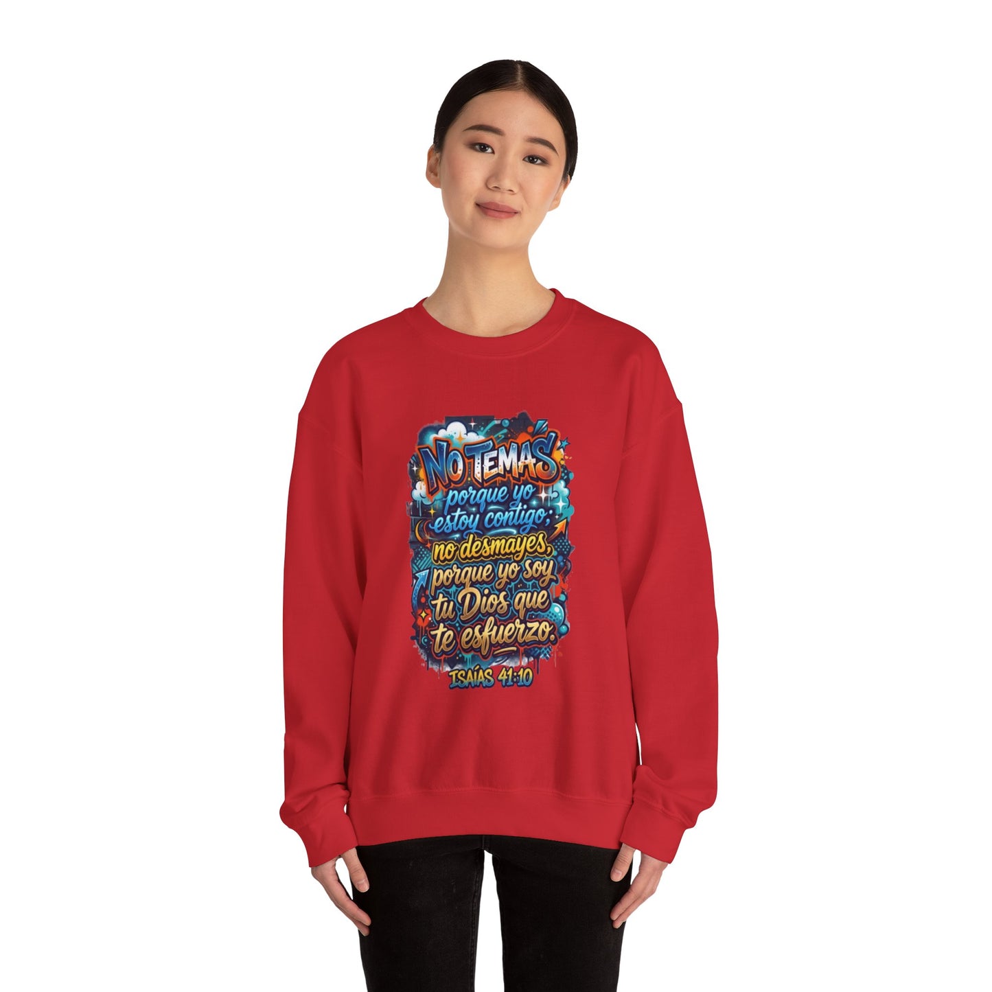 Sweatshirt — "No temas" Spanish Faith Crewneck (Isaías 41:10)