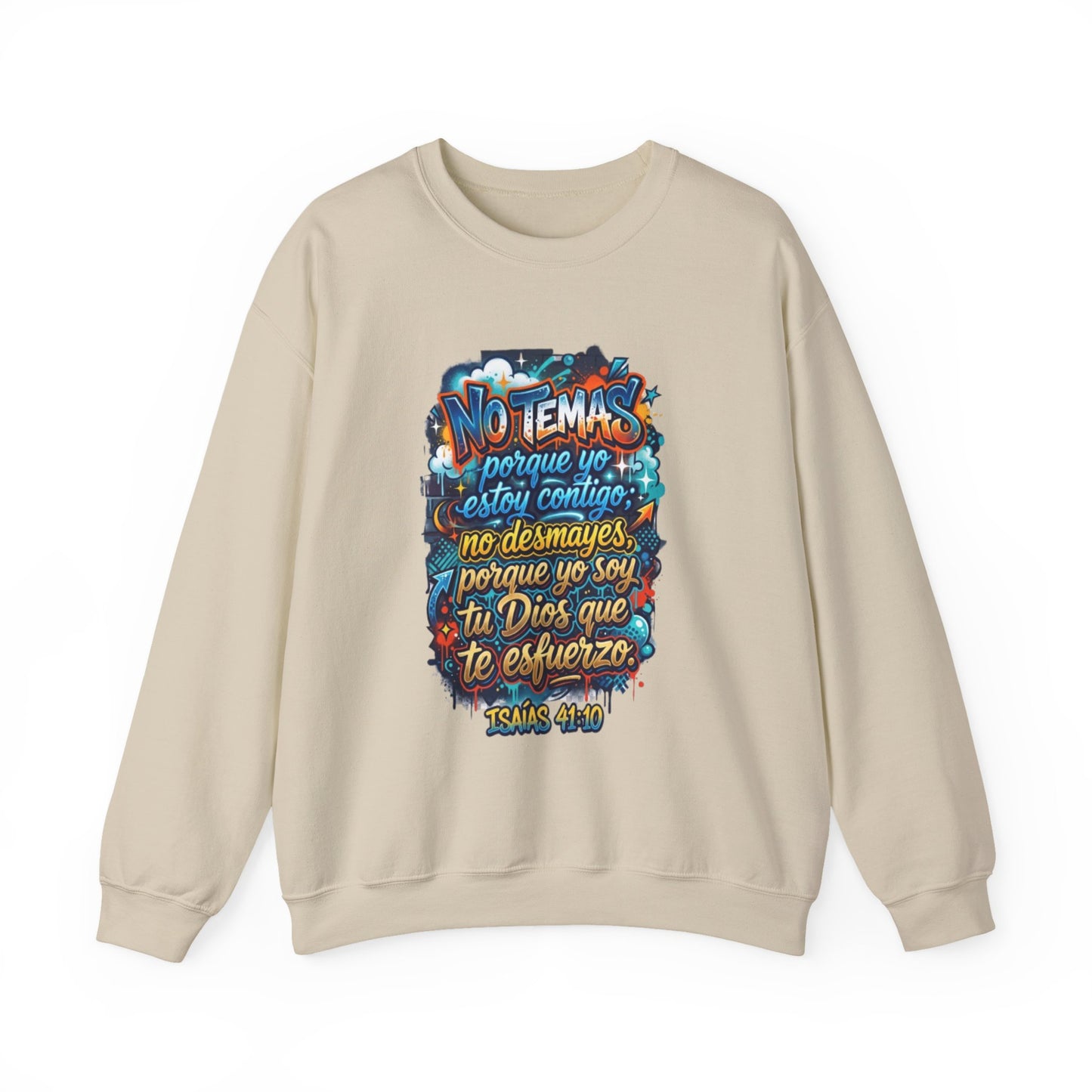 Sweatshirt — "No temas" Spanish Faith Crewneck (Isaías 41:10)