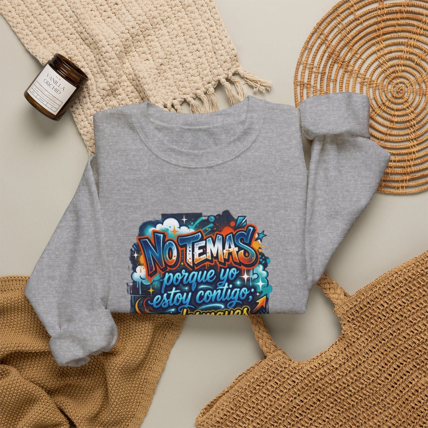 Sweatshirt — "No temas" Spanish Faith Crewneck (Isaías 41:10)