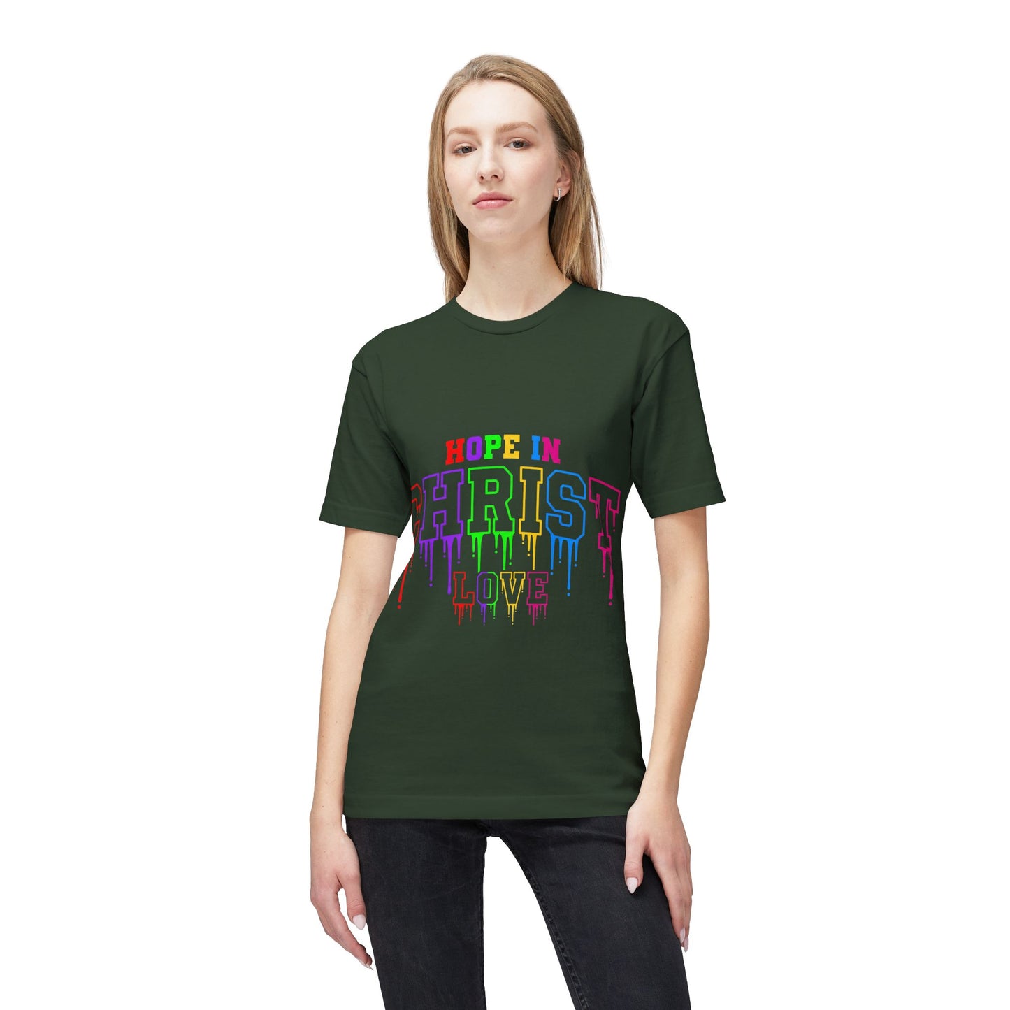 Hope in Christ Rainbow Drip T-Shirt