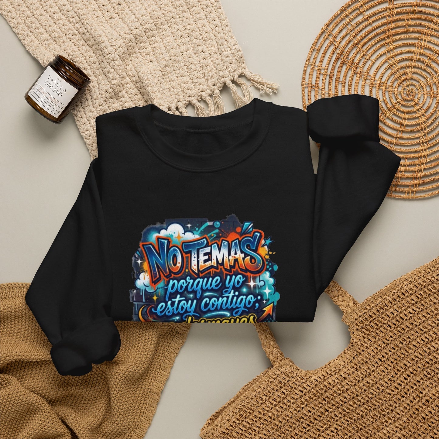 Sweatshirt — "No temas" Spanish Faith Crewneck (Isaías 41:10)