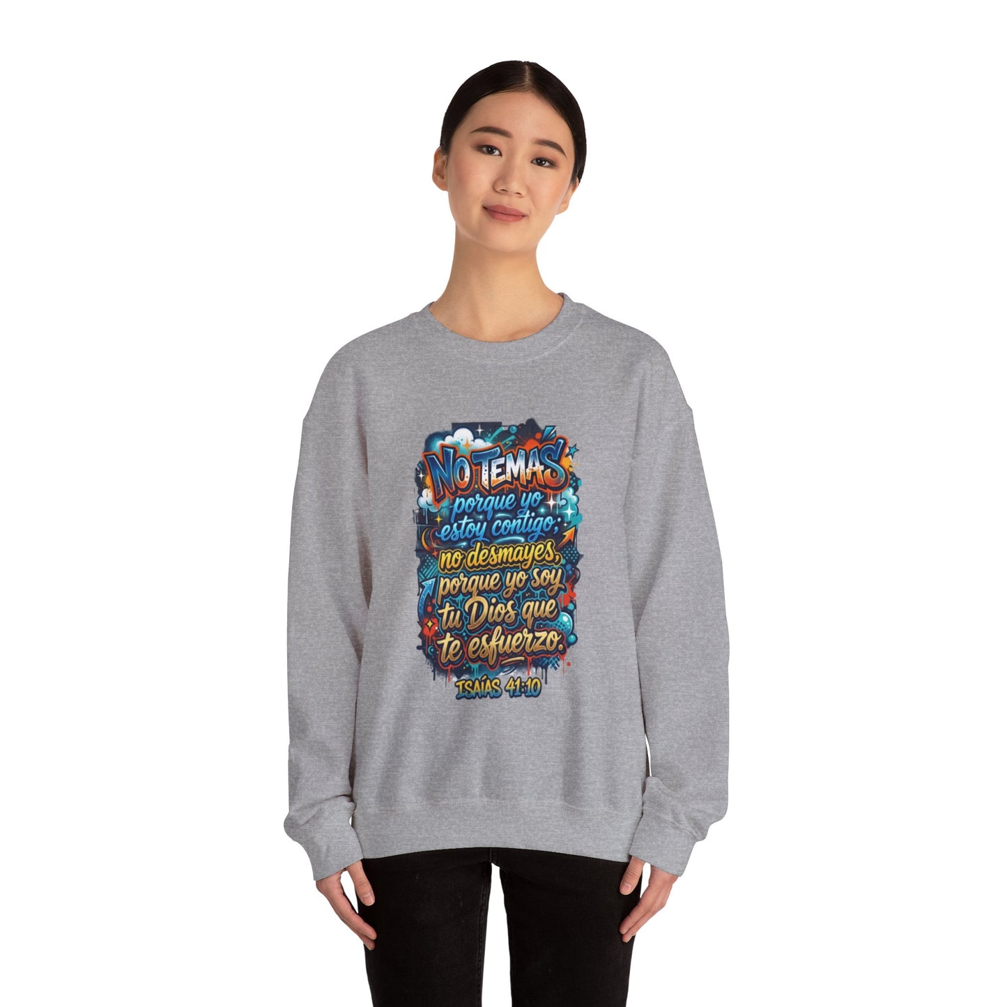 Sweatshirt — "No temas" Spanish Faith Crewneck (Isaías 41:10)